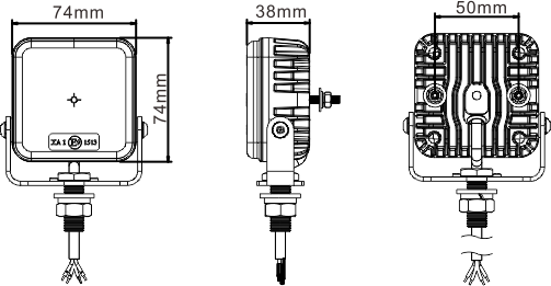 LED-VAROITUSVALO 12x2W 10-30V TASO/JALKAKIINNITYS